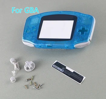 5sets DIY conjunto Completo especial de vivienda de shell cubierta de la caja w/ goma conductiva botones de la almohadilla de la etiqueta engomada de tornillo para la Game Boy Advance GBA