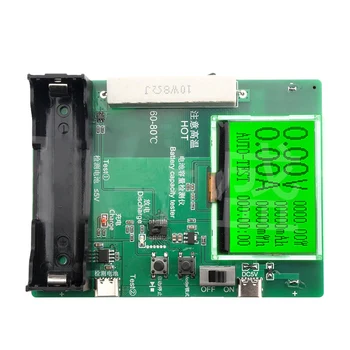 5V Pantalla LCD 18650 batería de Litio Capacidad de la Batería Probador de Detector de Potencia Módulo de Carga de Descarga de Tipo c, Puerto