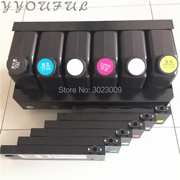 6 color UV sistema de tinta a granel para Roland XJ640/XJ740/RS640/RA640 JV33 de Mimaki JV5 Mutoh CISS sistema continuo de 6 botellas+6 cartucho