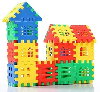 70pcs de Plástico, Bloques de Construcción de Ladrillos de Juguete Para Bebé Niños Divertido Educativo de colores Bloque de la Casa de los Juguetes de los Niños Regalo de Navidad