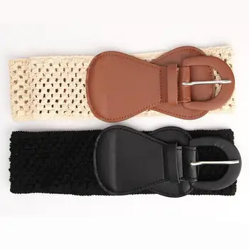 75mm de Ancho de las Mujeres Elásticos de Estilo Corsé Cintura elástica Cinturón con Hebilla de Fijación para Damas Vestidos Vestido