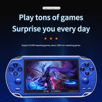 8 GB de Vídeo Juego de la Consola de 4.3 Pulgadas a Color de Pantalla de la computadora de Mano Jugador de Juego de Doble Joystick Arcade y Consolas de Juego de Soporte de 1000 Juegos para PSP