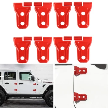 8 piezas de Bisagra de la Puerta Cubierta de guarnición Decoración Protector para Jeep Wrangler JL 2018 4 Puertas Accesorios de color Rojo o Negro