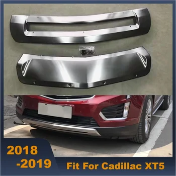 Accesorios del coche de la Guardia de la Placa Frontal Y Trasera Parachoques Patín Protector de Aleación Parachoques de la Cubierta de Adornos Para el Cadillac XT5 2018 2019