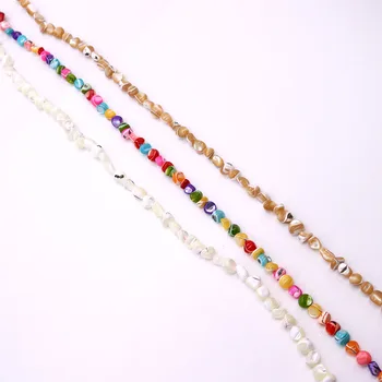 Agua de Mar Natural Shell Perlas Irregulares 7-8mm de Producción de las Mujeres de la Moda Collar Pendiente de la Pulsera de DIY de la Joyería Boutique de Accesorios