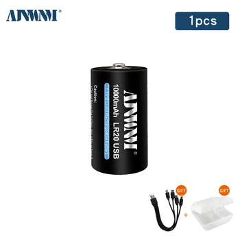 AJNWNM1.5V D tamaño de la Batería de Tipo C USB Recargable de Li-ion D Lipo LR20 Batería Para RC de la Cámara Drone Accesorios de cocina de Gas