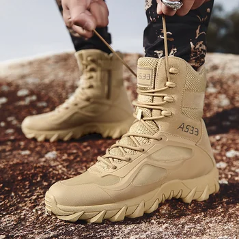 Al aire libre Senderismo zapatos de los Hombres de Botas Militares de 2023 macho ejército botas de invierno de los hombres de Combate de Tobillo Botas Botas del Desierto masculino zapatos de Trekking