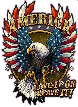 American Eagle América el Amor o lo dejas Calcomanía Adecuado para SUV, RV, 4x4, Motocicletas, Ventana