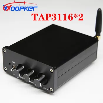 Amplificador Digital de 2.0 canales Amplificador de alta fidelidad Tpa3116x2 200W Ajustable de Graves y Agudos Bluetooth 5.0 Amplificador de Audio