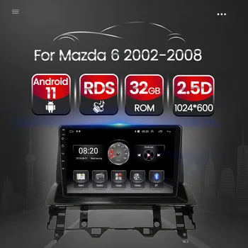 Android 11 2.5 D Coche de la Pantalla Táctil Multimedia de Navegación GPS de Radio Reproductor de Carplay Para Mazda 6 2002 2003 2004 2005 2006 2007 2008