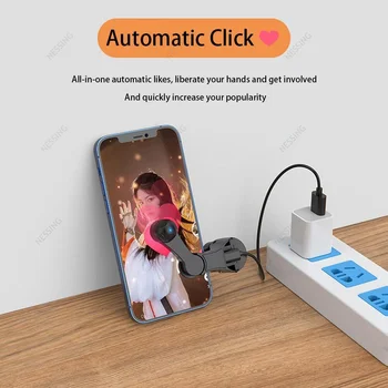 Anillo de Agarre Automático de la Pantalla Clicker Teléfono Móvil Live Stream Mute Pulse Tiktok, Como tocar Simulación Física Dedo Juego Para iOS Android