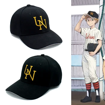 Anime Captain Tsubasa Logotipo del Equipo de Sombrero de Genzo Wakabayashi Cosplay Unisex negro Bordado Gorra de Béisbol Sombrero para el sol Accesorios de Regalo de la Prop