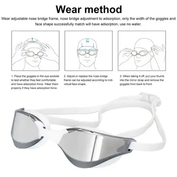 Antideslizante de Alta Transmitancia, Gafas de la Natación de Diseño Ergonómico de los Ojos Protección de las Carreras de Natación Gafas Anti-vaho Gafas de Natación