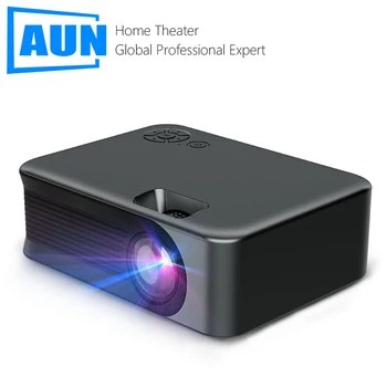 AUN A30C MINI Proyector Smart TV Box Home Theater, Proyectores de Cine el Espejo Android IOS Teléfono LED Proyector de Vídeo para el Vídeo 4k