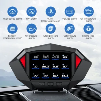 Auto GPS OBD HUD Head-Up Display de Coche Universal de la Pendiente parabrisas velocímetro Multifuncional Sobre Alarma de la Velocidad de los Accesorios del Coche