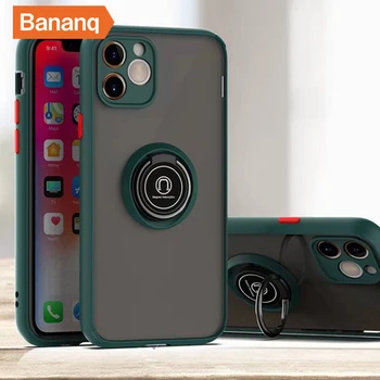 Bananq Transparente a prueba de Golpes Caso Para el iPhone 14 13 11 12 Mini Pro XS Max XR 6 7 8 Plus Magnético del Soporte de Anillo de Teléfono de la Tapa Trasera