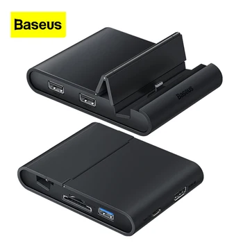 Baseus Teléfono Móvil Typec de la Estación de Acoplamiento del Equipo Conector USB/HDMI Proyección Convertidor para Android Huawei Mate40 Teléfono