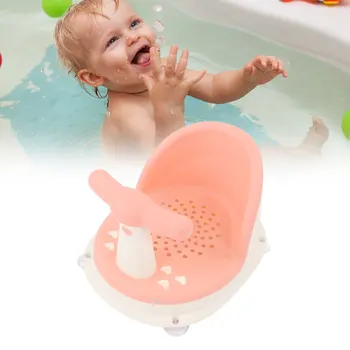 Bebé Silla de Ducha Plegable Suave Mango Desmontable PP de la Piel a Prueba de Bebé, Asiento de Baño para Baño cuarto de Baño