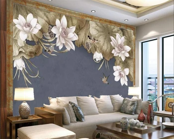 beibehang de encargo de la foto de fondo de pantalla 3D Europeos de la joyería de la flor de la sala de estar dormitorio TV fondo pared mural de papel pintado de la pared 3D