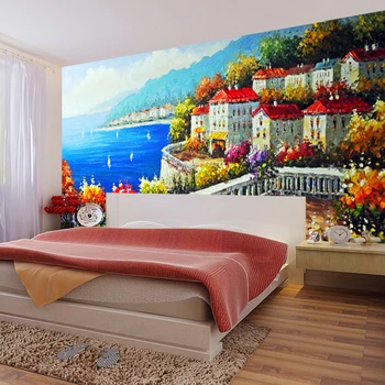 beibehang de encargo de la pared gran mural de la sala de estar dormitorio sofá 3d sin fisuras papel tapiz que cubre grandes de la pintura al fresco de tres