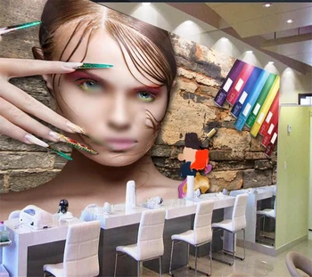 beibehang papel de parede 3d fondo de pantalla Personalizado, 3D, nostálgico paredes, belleza de uñas, belleza herramientas, el fondo, las paredes de papier peint