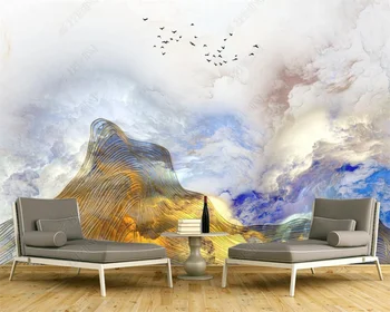 beibehang papier peint Personalizado moderna, nueva, estilo Chino golden deer paisaje de TV, dormitorio, sala de estar paisaje wallpaper