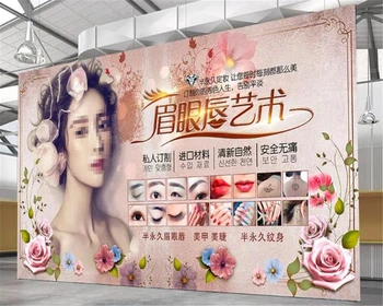 beibehang pared artículos de decoración para el hogar de la Belleza coreana semi-permanente de la tienda de tatuajes cartel de decoración moderno fondo de pantalla de papier peint mural