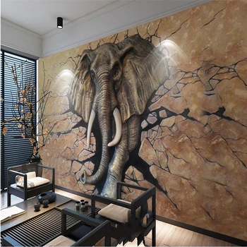 beibehang Personalizar cualquier tamaño de papel Tapiz Mural 3D Estéreo de Alivio de Elefante de las Paredes, en el lugar de Trabajo de Fondo Fondos de pantalla 3d de pisos