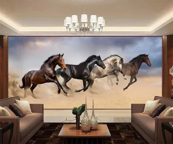 beibehang un fondo de pantalla Personalizado en 3d foto murales caballo de la pintura al óleo de caballo para el éxito nuevo estilo Chino de papel de pared 3d de papel de parede