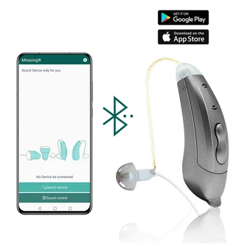 Bluetooth de 10 Canales BTE RIC audífonos Digitales Para la tercera edad Con Aplicación Invisible ajuste de Sonido Amplificador Para la Pérdida de Audición