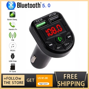 Bluetooth del coche Reproductor de MP3 compatible con Coche Receptor Manos libres del Teléfono Móvil de Navegación Llamada Dual USB Cargador Rápido para bmw e60