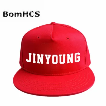 BomHCS Kpop GOT7 JIN YOUNG Gorra de Béisbol del Snapback Ajustable Hip Hop Sombrero