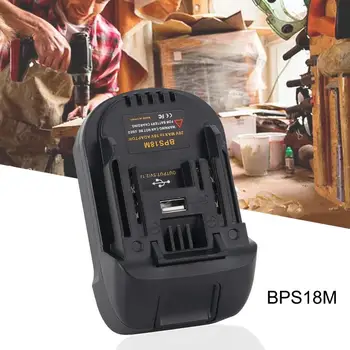 BPS18M Adaptador de Batería Portátil Seguro de Usar Interfaz USB de 20 v a 18V Inalámbrico Batería de la Herramienta eléctrica de la Adaptación de la Herramienta para la Porter Cable