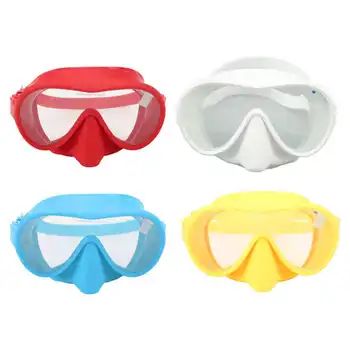 Buceo Gafas Anti Niebla de Cristal Templado de Snorkel, Máscara de Buceo con Correa de Silicona Plegable Vista Panorámica Gafas de Natación