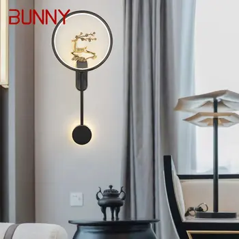 BUNNY Contemporáneo Lámpara de Pared LED Vintage de Bronce Creativa Lámpara de pared para el Hogar Sala de estar y el Dormitorio de la Mesilla de Decoración