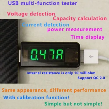 BY50A de alta precisión USB prueba y detección del instrumento [voltímetro/capacidad del medidor/medidor de potencia]