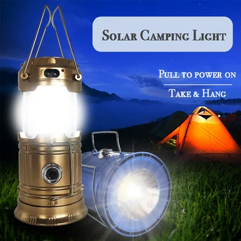 Camping Lámpara USB Recargable de la Linterna de Camping Linterna de Luz de Iluminación de la Linterna de la Lámpara de la Antorcha para Acampar al aire libre Impermeable de la Luz