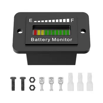 Capacidad de la batería Indicador de IP65 Impermeable Medidor de Batería del Monitor de Batería para Carro de Golf de la Carretilla elevadora Depurador de la Máquina de Remolque RV