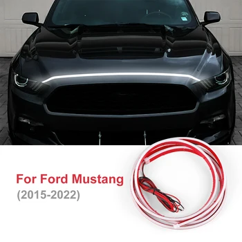 Capilla del coche de las Luces de Tira Para el Mustang 2015-2022 LED Flexible Impermeable Ambiente Decorativo Ambiente de luces de circulación Diurna