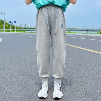 Chicas, la Ropa de Primavera de la Moda Streetwear Cintura Elástica pantalones de Chándal coreana de los Pantalones Casuales para Niños Ropa para Adolescentes de 4 a 14 Y