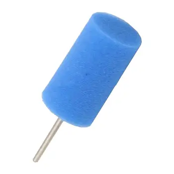 Cilindro de Esponja de Perforación Pulido Almohadillas de Espuma Abrillantado de Rueda en el Coche Azul