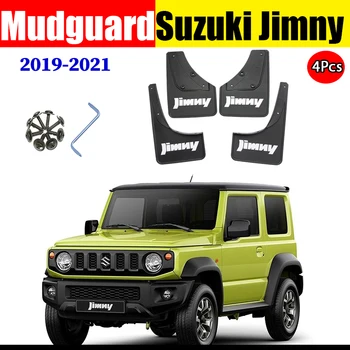 Coche Mudflaps PARA Suzuki Jimny 2019 2020 2021 Guardabarros Guardabarros tapa de Barro Protector de Salpicaduras de Accesorios de Auto Styline Delantera y Trasera 4pcs