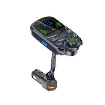 Coche Transmisor FM Inalámbrico Bluetooth manos libres de Audio Reproductor de Música MP3 QC 3.0 Cargador Rápido de los Accesorios del Coche de la Tarjeta del TF Disco de U