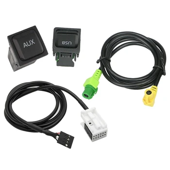 Coche USB AUX Interruptor de Cable Adaptador de Audio USB RCD510 RNS315 Para - Passat B6 B7 Golf 5 de Golf MK5 6 Jetta MK6 5 MK5 CC