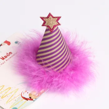 Colorido Sombrero del muñeco de Nieve pinzas para el Cabello de la Decoración de la Fiesta de Regalos Mini Sombrero de la Navidad de la Horquilla de Gorro para Niñas Niños Accesorios para el Cabello