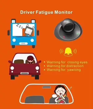 Controlador de advertencia de seguridad sistema de alarma de la fatiga del conductor de monitor de Alerta de Seguridad el sistema de brazo contra el sueño de la alarma con el G - sensor para los coches