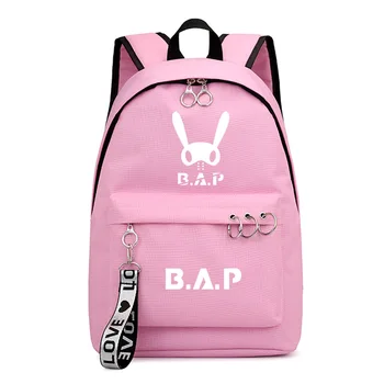 Corea B. A. P EELO Equipo de Mochila Escolar mochila Mochila Bolsa de Viaje Portátil de la Cinta Anillo de Círculo Muchacho Mochila de las Niñas de color Rosa Negro