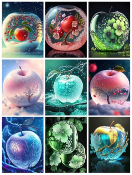 Creativo de la Fruta 5D Diamante de la Pintura del Arte de Apple Diamante Pintura Mosaico Completo de Diamante Bordado de la Pintura de la Decoración del Hogar