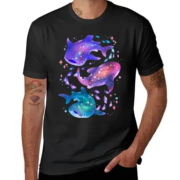 Cósmica Tiburón Ballena T-Camisa Estética ropa hombre ropa para hombre camisetas gráficas de anime