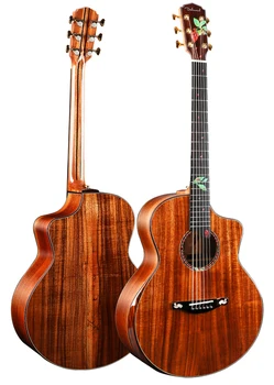 Dadarwood de frijol rojo de la mano de artesanía completo de madera maciza acoutic guitarra,Guitarra acustica